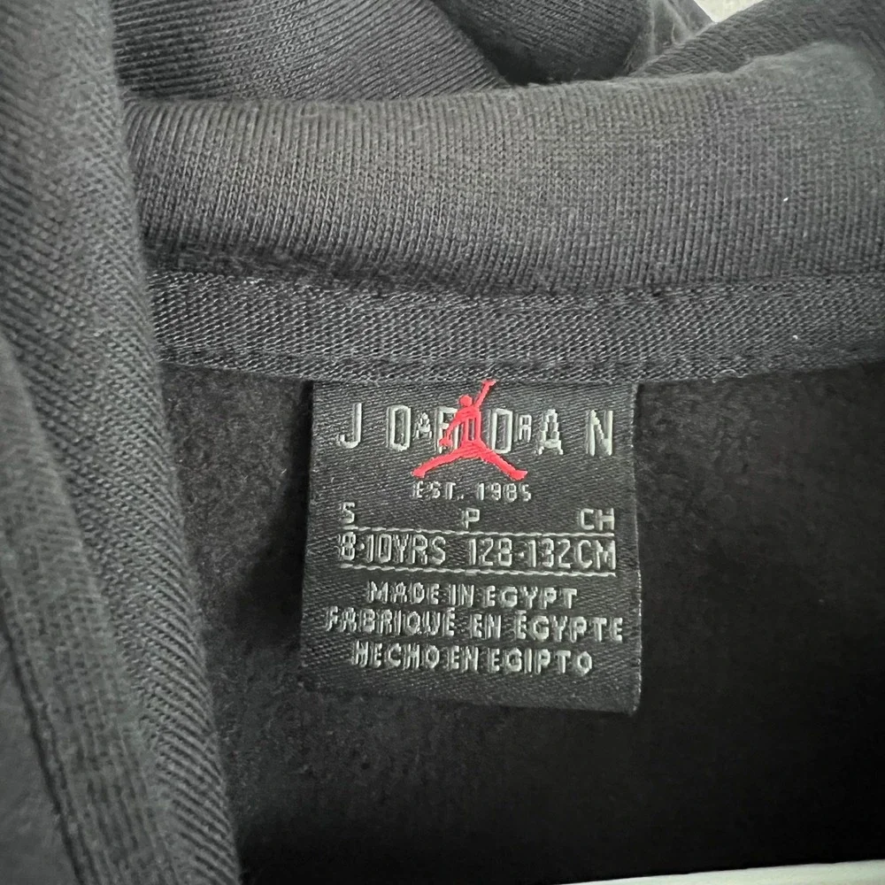 Jordan‎ Boys Dri-FIT Therma Hoodie Black White Jumpman Pullover 957839-023 Small